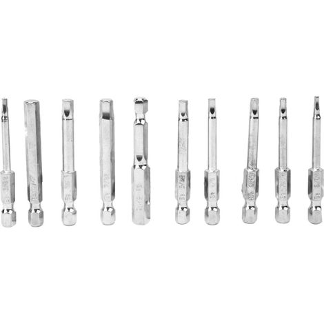 Lot de 10 embouts de tournevis hexagonaux magnétiques BST -018, longueur 60 mm (1/5)