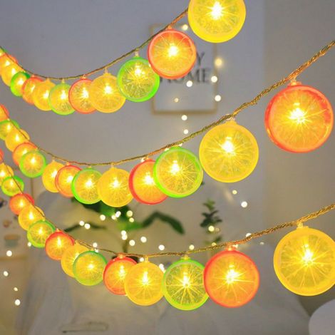 Guirlande Lumineuse Citron - LED - 220 V - Intérieur Extérieur - 10 Lumières - Décoration Fruité - 1 Pièce (1/5)