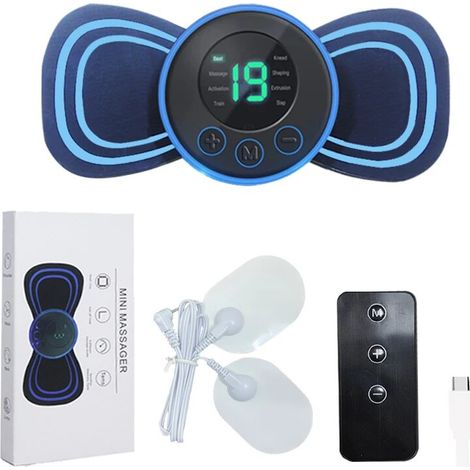 Mini masseur de cou électrique portable avec télécommande et coussinet. (1/5)
