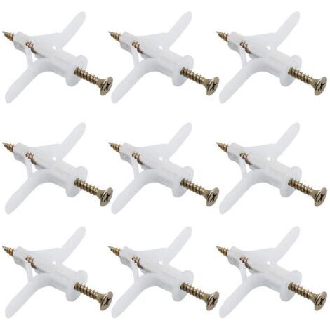 Filiyano-50 chevilles pour plaques de plâtre, kits en plastique, tubes d'expansion, type aéronautique, chevilles autoperceuses à rallonge pour la (1/5)
