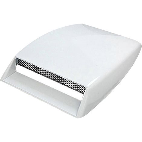 Grille d'aération universelle pour capot de voiture, prise d'air de course, cache de ventilation de capot (blanc)-25.5cm by 18cm-White (1/3)