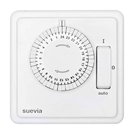 Suevia SU280447 Timer da incasso analogico analogico Giornaliero 1200 W IP20 Programma acceso/auto/spento