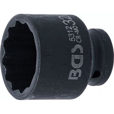 Llave de vaso BGS dopsleuteldop doce puntos 32 mm 1/2 pulg