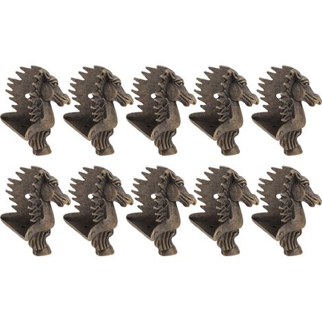 Lot de 10 pieds de protection d'angle légers en alliage, style vintage, couleur bronze, pour boîtes à bijoux à la maison (1/5)