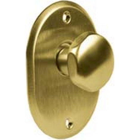 1PZ MOSTRINA OVALE CON POMOLO IN OTTONE LUCIDO - mm.70x90h. sp. mm.4 - pomolo mm.35