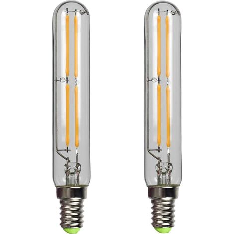 Ampoule Led Filament E14 - 4 W - 2700 K Blanc Chaud - Base Visée - Tube En Verre Transparent - Lot De 4 (1/5)