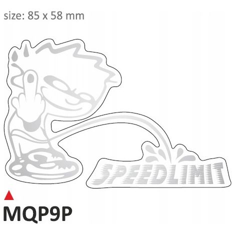 Coppia di adesivi Onedesign Speed Limit Silver
