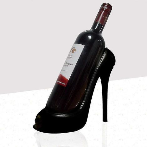 Porte-chaussures à talons hauts pour bouteille de vin - Porte-bouteille élégant, accessoire pour panier cadeau, décoration intérieure Noir (1/2)
