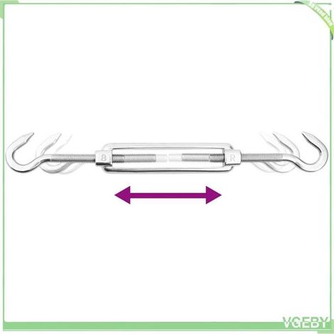 Kit d'accessoires pour voile d'ombrage - FAFEICY - 310248 - Acier inoxydable - 9 pièces - Argenté (1/5)