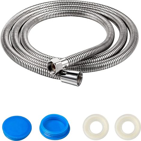 Flexible de Douche Universel 2m Flexible de douche en acier inoxydable Tuyau de Douche Flexible Anti-Torsion Pommeau Flexible Douchette Anti-Explosion et Anti-Corrosion (1/5)