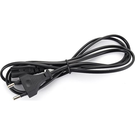 Câble d'alimentation standard européen, câble en forme de huit, cordon d'alimentation de 1 mètre, 2 conducteurs - 3 pièces (1/3)