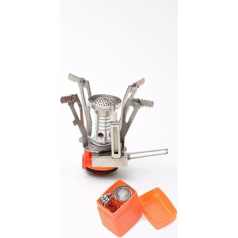 Réchaud à gaz portable mini pour le camping, la randonnée, l'alpinisme, les pique-niques et les barbecues. Fournitures de camping. Cuisinière à gaz portable. (1/5)