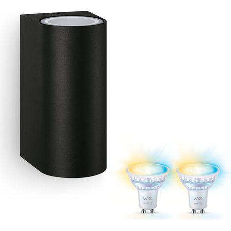 WiZ Nightingale Applique murale d'extérieur Up & Down GU10 (Noir) Lumière blanche chaude - Utilisation par WiFi (1/5)