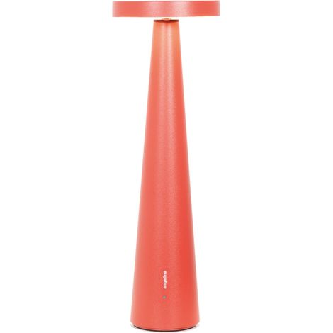 Zafferano Lampada da Tavolo Ricaricabile Angelina - Senza Fili, Testa Orientabile, Controllo Touch, Design Moderno per Interni - Colore Rosso (1/3)