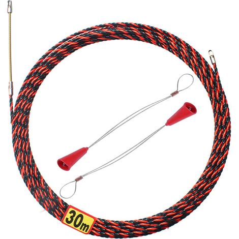 ZOLGINAH Extractor de agujas de alambre eléctrico con cabezal de guía flexible de 30 m, Pasador de cable de aguja de extractor de alambre de electricista, Enhebrador de alambre eléctrico, Extractor de (1/5)
