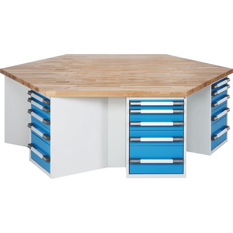 eurokraft pro, Etabli multiple, 6 postes de travail, hauteur (1/2)