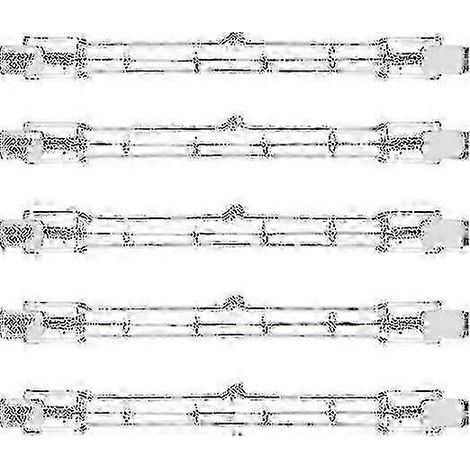 Lot de 5 projecteurs halogènes linéaires R7S 500 W, culot J118, double culot, longueur 118 mm (1/5)