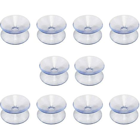 Ventouses double face compatibles avec les plateaux de table en verre, lot de 10 ventouses sans crochet pour miroir en verre antidérapant double face multifonctionnel (20 mm) (1/5)