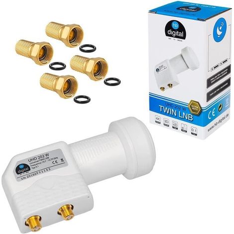 LNB Twin Quattro - HB DIGIT - 2 Participants - FULL HD - 3D - Contacts Dorés (1/4)