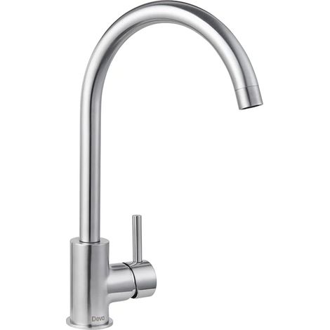 Deva Indi Kitchen Sink Mixer Tap - Brushed Chrome (1/2)