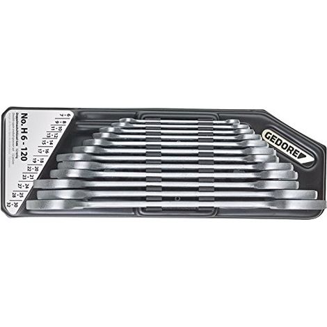 Set di chiavi a doppio dado H 6-120 12 pezzi SW6-32mm acciaio CV cromato (1/4)
