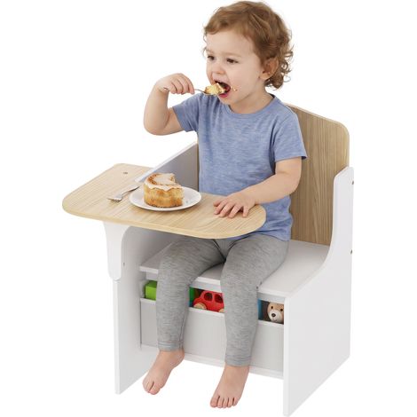AIYAPLAY Kids Table and Chair Set, Toddler Desk Chair with Storage Bins (1/5)