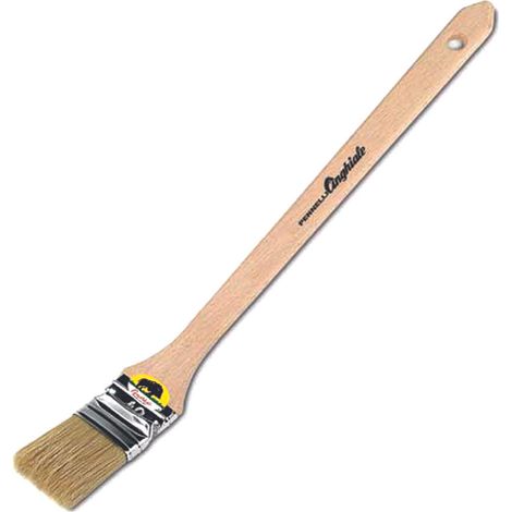 PENNELLO RADIATORE SETOLA BIONDA SERIE 593- - mm.20 - manico in plastica simil-legno - 12 pezzi CINGHIALE