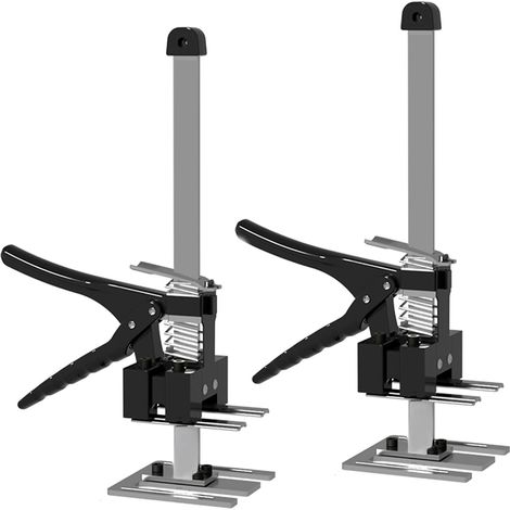 2 pièces Lève meuble, Système de Nivellement des Carreaux Outil, Réglable Lève Plaques Manuel, Avec échelle pour Les Sols, les Fenêtres et les Armoires (Capacité de Charge Maximale de 240 kg)