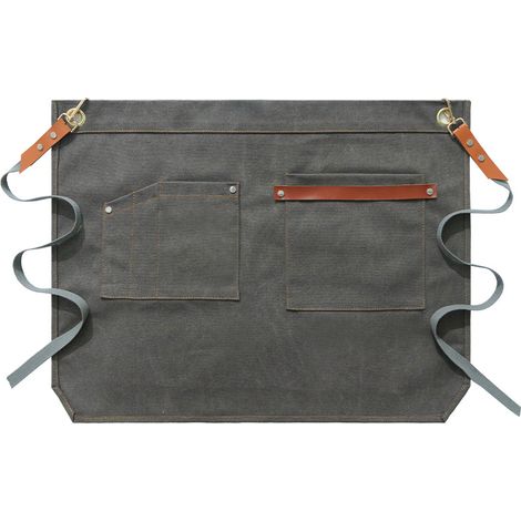 Tablier de serveur - Tablier de taille de serveur Accessoire de travail multi-poches pour cuisine, café, restaurant, appartement, ferme, bistro ou service de bar. (1/5)
