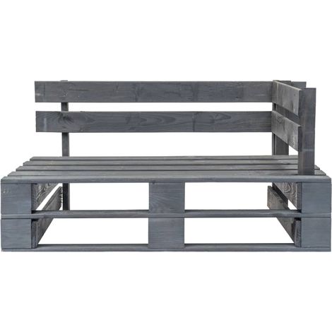 Banc d'angle palette de jardin,Banquette de jardin,Chaise bois gris CFW51648 (1/5)