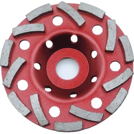 Set of 2 Diamond Grinding Wheels 125 x 22.2 mm Double Row, Diamond Disc for Concrete, Stone, Masonry, Granite etc., Compatible with angle grinders (1/5)
