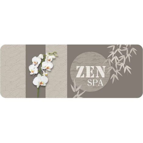 Tapis Déco Imprimé "Spazen" 45x120cm Taupe (1/2)