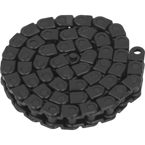 Chaîne en plastique noir pas de 8mm, 50 maillons (400mm), référence 5309-0108-0050, liens robustes pour usage divers (1/5)