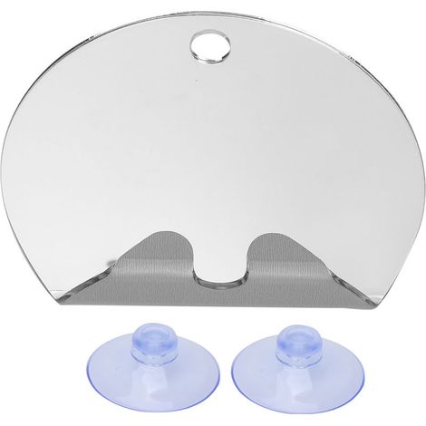 Miroir de douche antibuée rond à ventouse, à fixer au mur, pour salle de bain. (1/5)