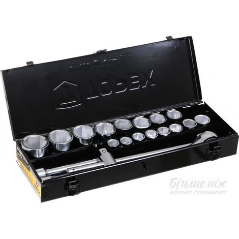 38D296 KIT BUSSOLE - 3/4 - 21PZ 19-50mm CRICCHETTO CON LEVA + CHIAVI A BUSSOLA - CAMION TIR (1/3)