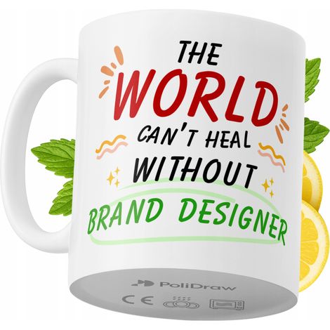 Lustige Kaffeetasse mit witzigem Textdesign für Markendesigner – ideal für Geburtstage, Namenstage, Feiertage und besondere Anlässe. Hochwertige Tasse für Zuhause, Büro und Arbeit. Farbe: Weiß, 330 ml