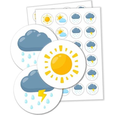 Adesivi motivazionali - Meteo 48 pezzi