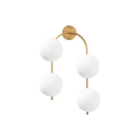 Aplique de pared, Estructura de metal brillante 40x26x62 cm