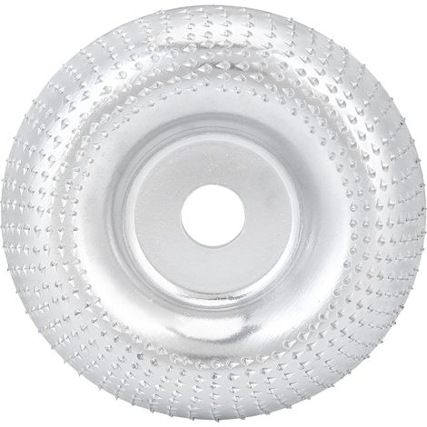 Disque de ponçage argenté pour meuleuse d'angle, forme arquée pour sculpture et façonnage du bois, outil de meulage (1/5)