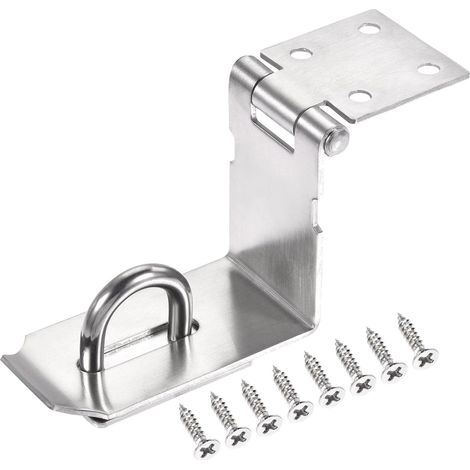Verrou de bobine robuste à 90 degrés en acier inoxydable 5" avec vis pour armoire, argent (1/5)