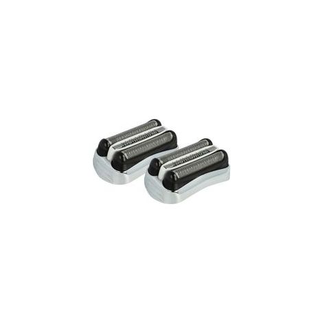 Ersatzscherköpfe für Braun Alte Generation 300-370, Silber, 2er-Pack Kompatibel Elektrorasierer-Kompatibles Produkt