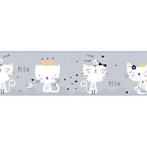 Animal pattern wallpaper wall Profhome 403742 self-adhesive border slightly textured with animal pattern matt grey white black 0.75 m2 (8.07 ft2) (1/5)