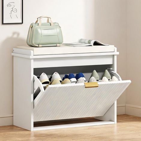 SunJet Console, table console, Banc à chaussures blanc 62x26x47,5 cm - Réf. 8D48YZ80XALM (1/5)