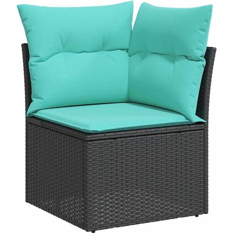 Maison Exclusive - Set di divani 6 pcs Nero polyrattan (1/5)