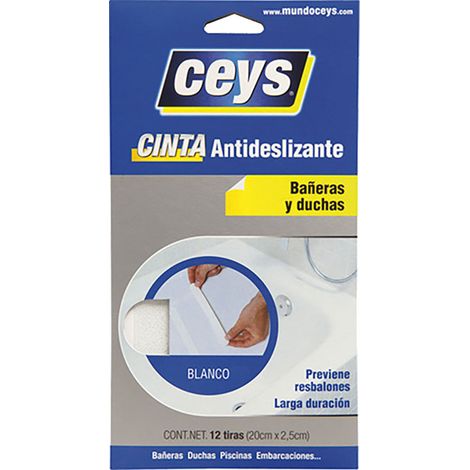 CEYS Bandes Antidérapantes pour Baignoires et Douches Blanc Safety 507614 (1/2)