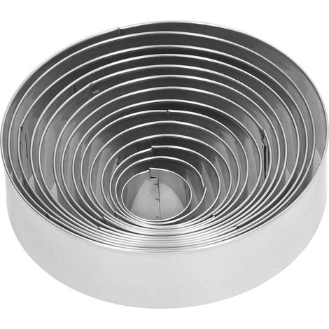 14 moules à gâteaux ronds en acier inoxydable, accessoires de cuisine. (1/5)