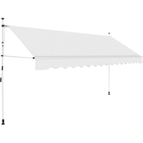 vidaXL Tenda da Sole Retrattile Manuale 400 cm Crema (1/5)