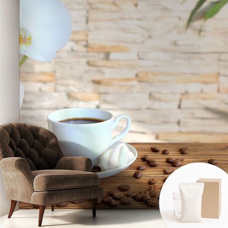Carta Da Parati - Non Tessuto - Con Colla Inclusa - Per Interni - Ecologica - Con Ingresso - Soggiorno Relax floreale 250x250 cm (1/5)
