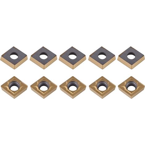 outils tour a metaux plaquette carbure pour outil de tour 10x10 10pcs CNC Pointes en Carbure Insère la Lame Cutter Tour Outil de Tournage avec Boîte Ccmt060204 Pm Insert Indexable Tour H06 Remp