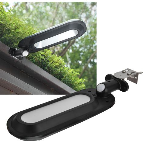Lampe solaire LED à 4 modes, batterie 2200 mAh, détecteur de présence, idéale pour les pistes d'aéroport, les cours et les jardins extérieurs. (1/5)